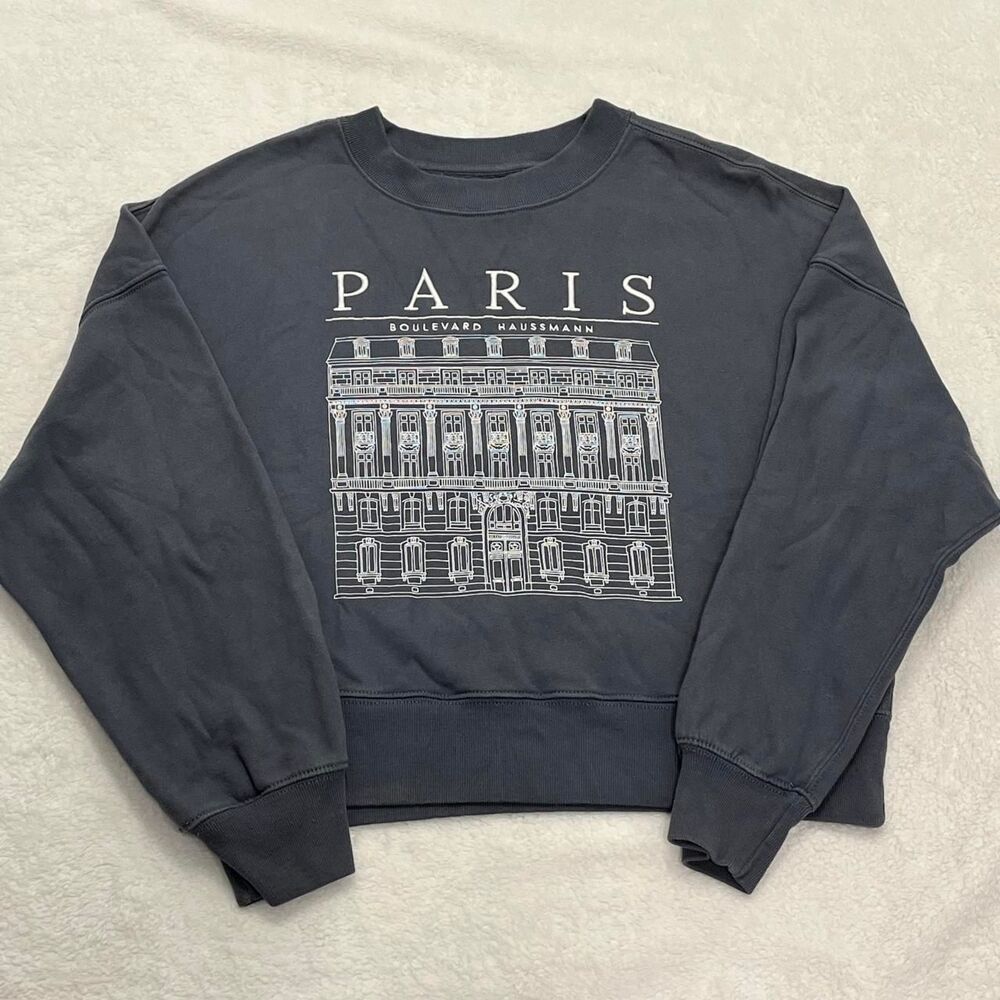 Abercrombie-fitch Women's Black and Grey Sweatshirt